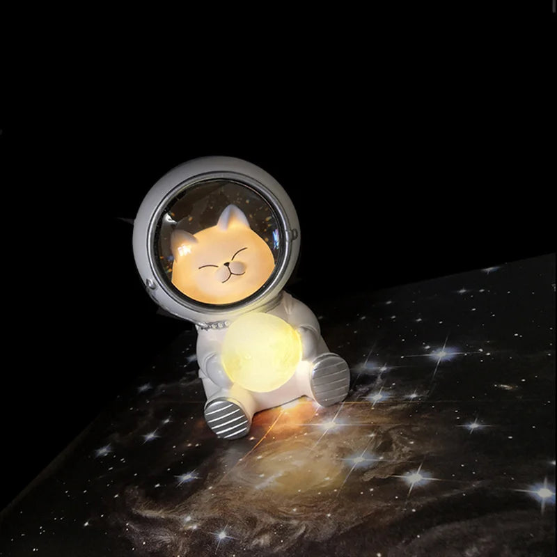 Night Lamp New Usb Charging Led Lamp Nursery Moon Animal Astronaut Cat Dog Table Decoration Baby Childrens Toy Birthday Gift tableandwalllamps