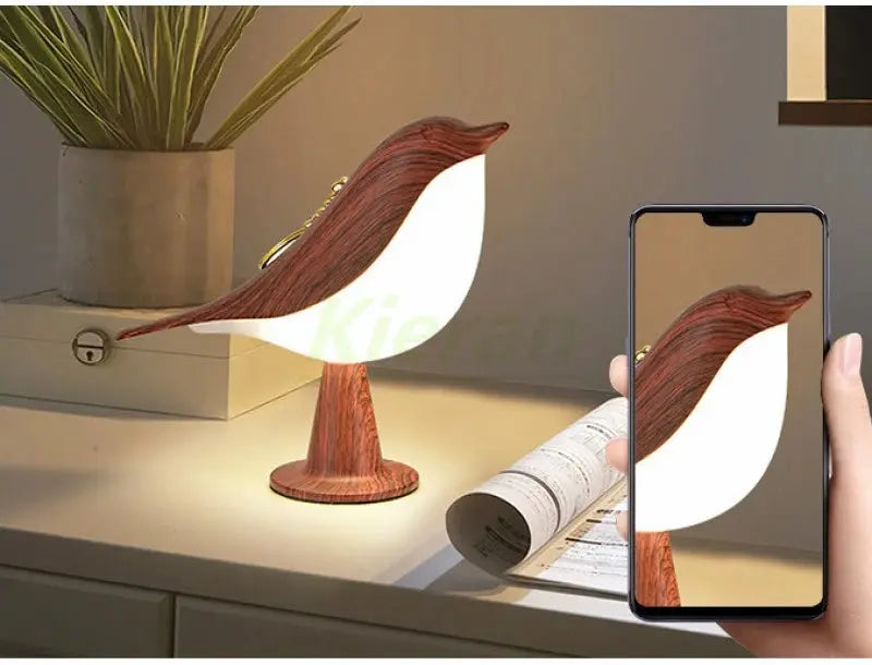 Modern Simple Magpie Led Desk Light Bedroom Study Bedside Lamp Living Room Decorate Touch Bird Floor Lamps Car Aromatherapy Lamp tableandwalllamps