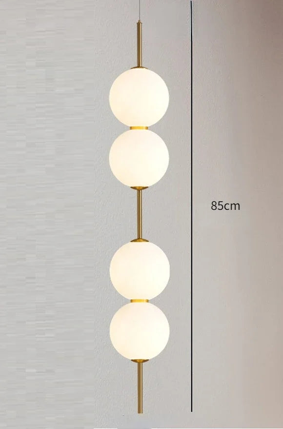 Glass Ball Pendant Light for Bedroom Bedside Hanging Lamp Ceiling Chandeliers Modern Lighting Decoration Entrance Luminaire Led