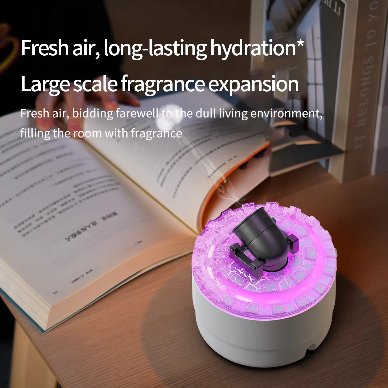 2024 New Creative Fort Aromatherapy Machine Household Lava Crack Humidifier Hotel Essential Oil Diffuser Aromatherapy Machine tableandwalllamps