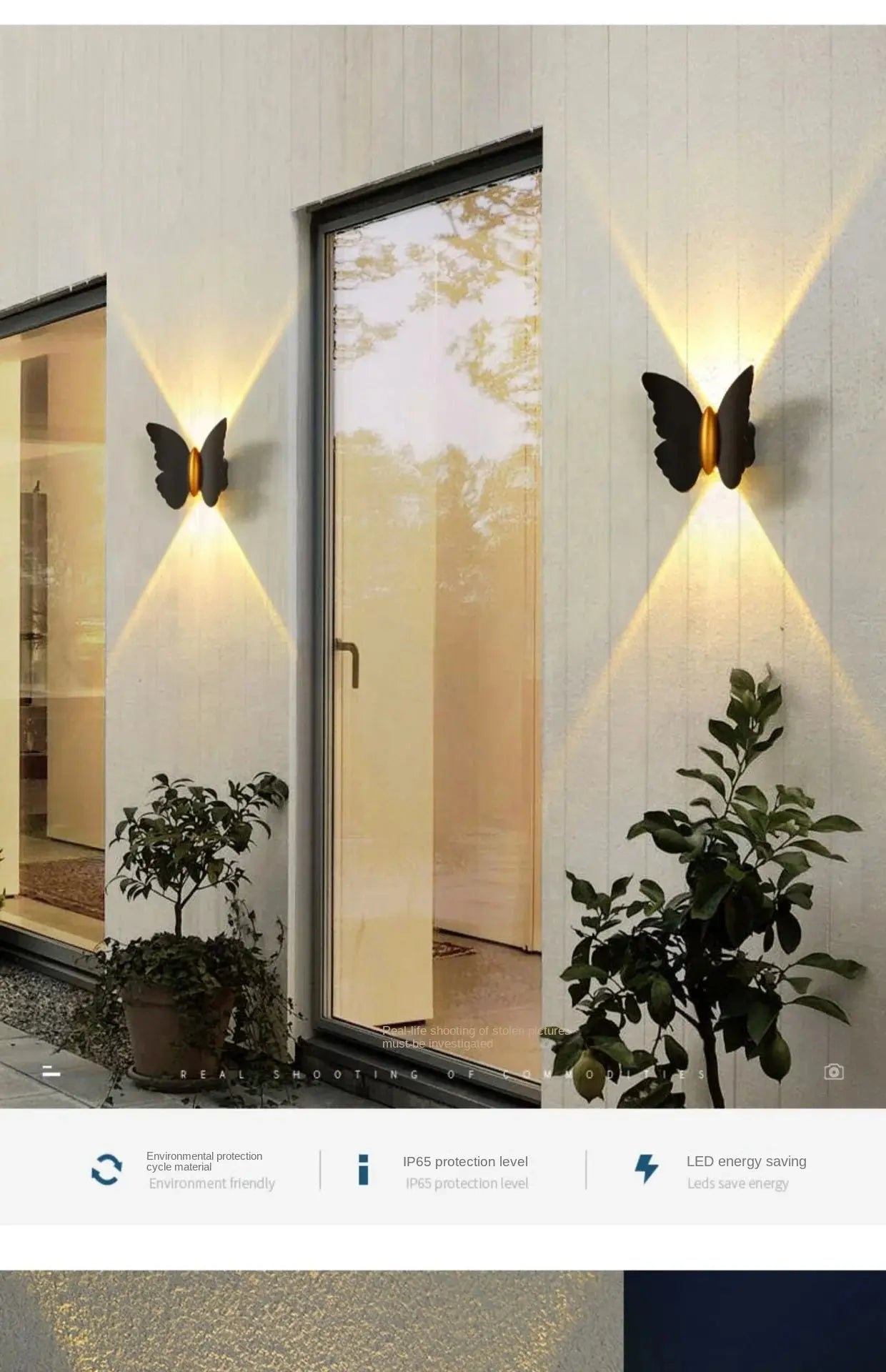 Outdoor Waterproof Wall Lamp, Butterfly Washing Wall Lamp, Minimalist Modern Staircase, Corridor Wall Lamp, tableandwalllamps