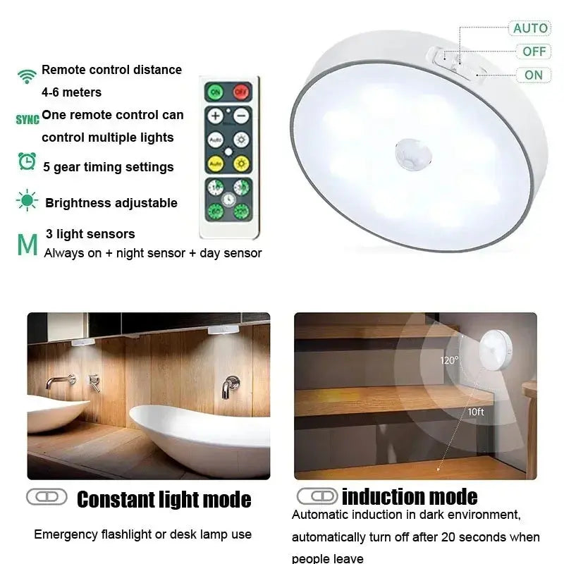 Xiaomi Night Lamp With Sensor Movement Rechargeable LED USB Wireless Light 3 Colors Remote Control For Room Kitchen Wardrobe tableandwalllamps