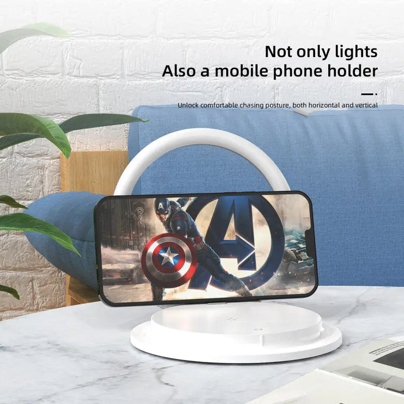 2 In 1 Wireless Charging 3 Gear Creative LED Small Night Light Portable Phone Stand Folding Bedside Lamp 15W Fast Charging tableandwalllamps