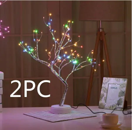 Christmas Decoration Night Light LED Pearl Tree Light Starry Touch Light tableandwalllamps