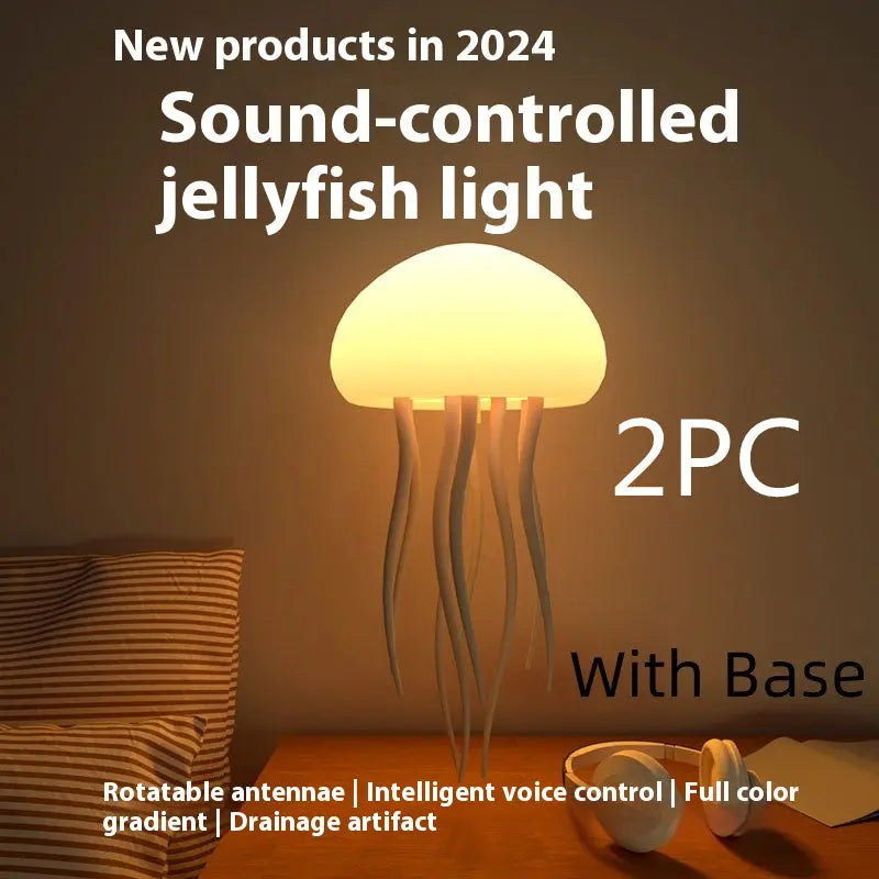 Jellyfish Mood Lamp LED Jellyfish Night Light Portable Jellyfish Lamp Jellyfish Decorations Smart Table Lamp For Bedside Desk tableandwalllamps