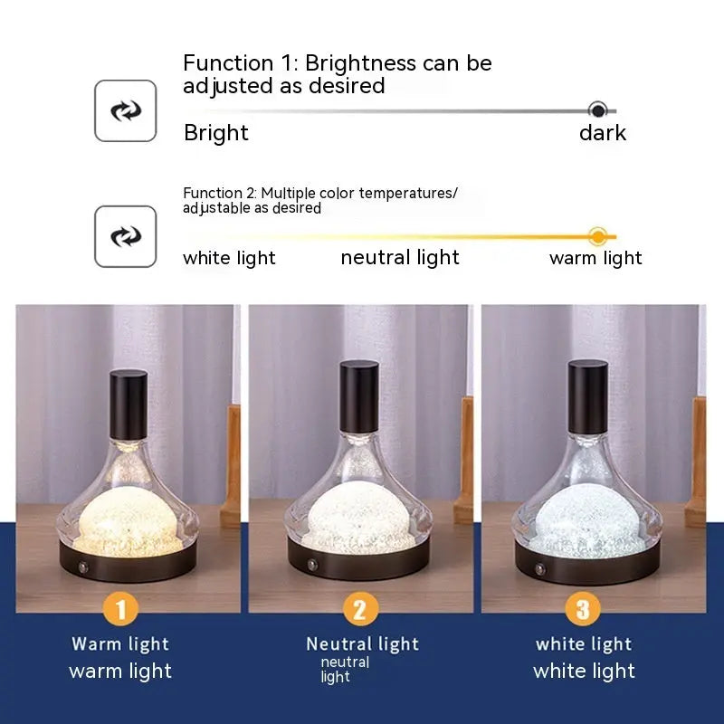 Retro Rechargeable Bar Table Lamp Outdoor Atmosphere Home Decor Light tableandwalllamps