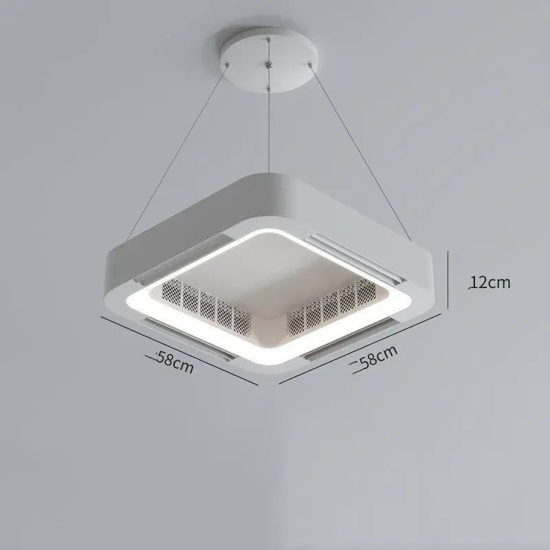 Leafless Overhead Fan Light Square Intelligence tableandwalllamps